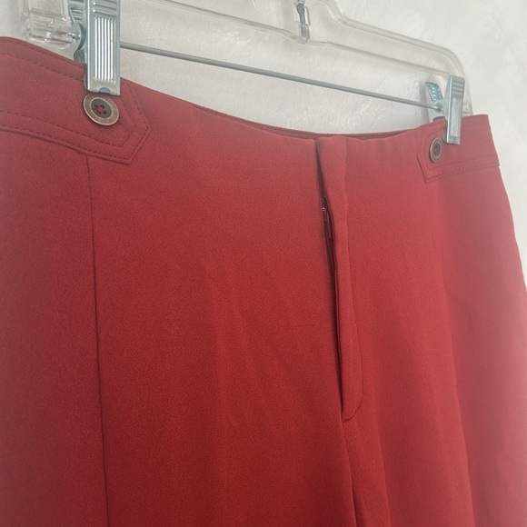 Anthropologie The Essential Culotte in Copper red burgundy Size 4 medium - Picture 6 of 9